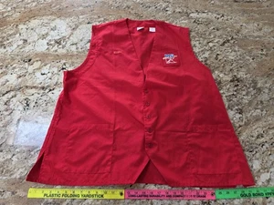 Vintage KMart K-Mart Mitarbeiter rote Arbeitsweste Herren/Damen Schürze Gr. 3XL XXL - Bild 1 von 11
