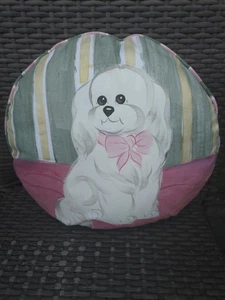 Maltese Dog Decorative Throw Pillow Hand painted - Picture 1 of 3