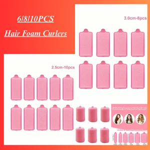 Hair Foam Curlers Rollers Set Long Hair Wave Heatless Bars For Barber & Salon - Picture 1 of 7