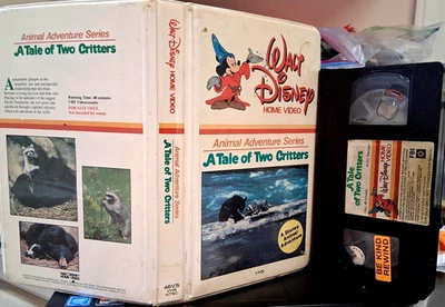 A TALE OF 2 CRITTERS 1977 ORIGINAL 1ST PRINT Walt Disney Big White Clam Vhs - Image 1 of 3