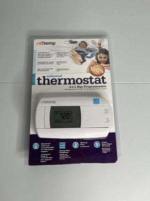 RiteTemp 6022 Universal 5-1-1 Programmable Thermostat Missing Parts, See Photos - Image 1 of 3