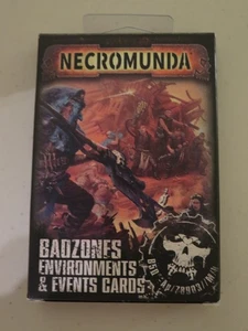 CARTES ENVIRONNEMENTS ET ÉVÉNEMENTS WARHAMMER 40K 40 000 NECROMUNDA BADZONES RARES EN BOÎTE - Photo 1/2