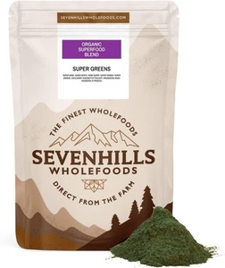 Sevenhills Wholefoods Organic Super Greens Blend 200g with 200 g (Pack of 1) - Picture 1 of 8