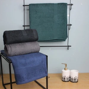 Luxury Hand Towel Designer 100% Cotton Soft Fluffy Towel Capetown Black 50x100cm - Picture 1 of 2