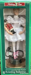 1999 Holiday Time Rotating Nutcracker Ballerina Musical Christmas 18” Boxed EUC - Picture 1 of 13