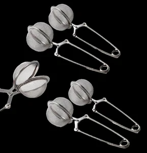 5x Teezange Edelstahl Teefilter Gewürzzange Teesieb Gewürzei Tassensieb Tee Ei - Bild 1 von 15