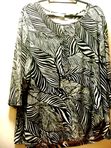 Top donna Susan Graver 2x nero/bianco made in USA - Foto 1 di 3