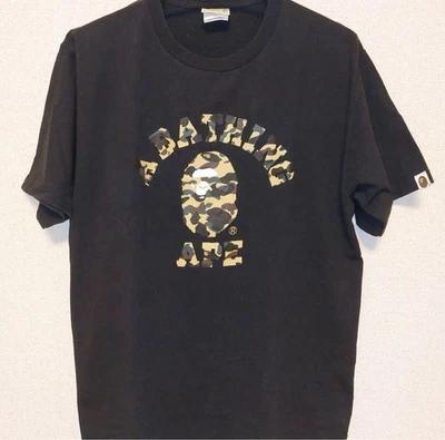 A Bathing Ape Camouflage Logo T-Shirt Black Size M Near Mint Condition - Image 1 of 4