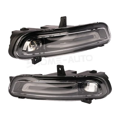 Pair Front Fog Lights For Jeep Grand Cherokee 2017-2022 LED DRL Projector Lamps - Image 1 of 4