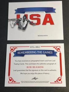 2012 Leaf BLANK BACK PROOF MISSING AUTO/FOIL & # USA Bob Beamon - Picture 1 of 2