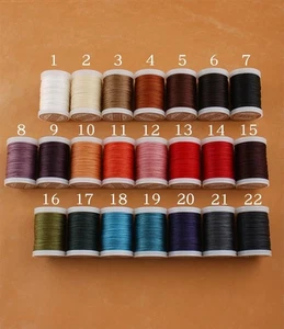 Hand Sewing Polyester Waxed Thread 0.6mm 135m No Fray No Fuzz for Leather DIY - Picture 1 of 13