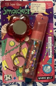 Y2K Lip Smackers Super Gloss NOS Midnight Berry W/mirror Key Chain Bonne Bell - Picture 1 of 9