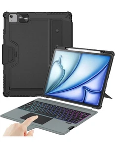 Keyboard Case for iPad Air 13-inch (M3 2025/M2 2024), iPad Pro 12.9-inch (6th/5t - Picture 1 of 10
