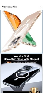 TORRAS Slim-Fit for iPhone 16 Pro Max Case, Ultra-Thin Phone Case MagSafe Hard - Photo 1 sur 6