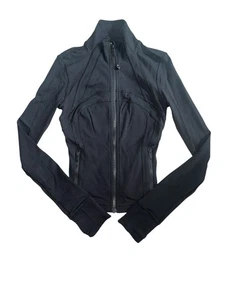 Lululemon Damen Define Reißverschluss Cropped Jacke In Schwarz Größe 0 - Bild 1 von 6