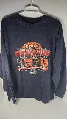 🔥 Vintage New Orleans 2003 NCAA Basketball Tournament Final 4 L/S Shirt Sz L - Image 1 of 4