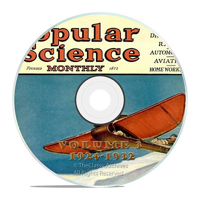 Vintage Popular Science Magazine, Volume 3 DVD, 1924-1932, 92 issues, V03 - Image 1 of 4