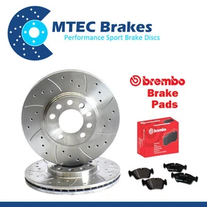 Discos de freno delanteros y pastillas Brembo perforadas ranuradas BMW E85 Z4 2.5i 03-09 - Imagen 1 de 5