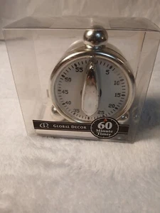 Global Decor Alarm Clock 60 Minute Kitchen Timer  - Picture 1 of 6