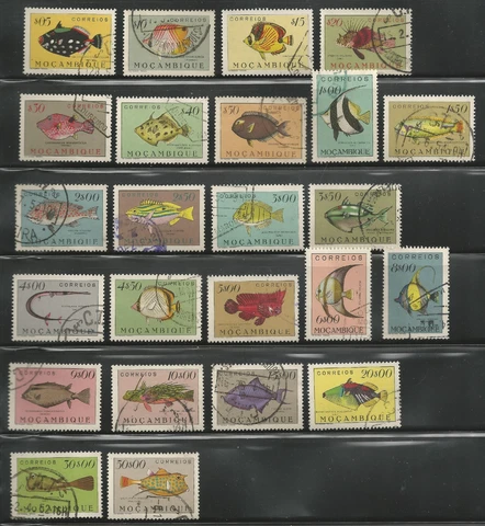 MOZAMBIQUE  - 1951 - Complete set - Scott no 332 - 355 - MNH/CTO Cover