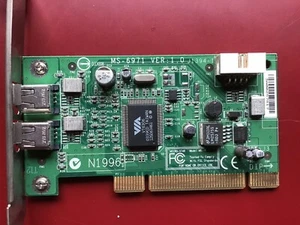 PCI Fire Wire Controller MSI MS-6971 Ver 1.0 32bit 400 Mb/s Chip VT6306 - Bild 1 von 5
