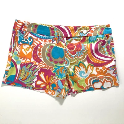 Pantalones Cortos Trina Turk 2013 Malibu Barbie Mod Flower Power Corbin Talla 8 Resort Foto 1 de 4