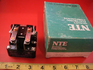 NTE R04-7A30-12 Relay Heavy Duty 5a 480v R04 7A30 12 2-Pole 30a 12vac New Nos - Picture 1 of 5