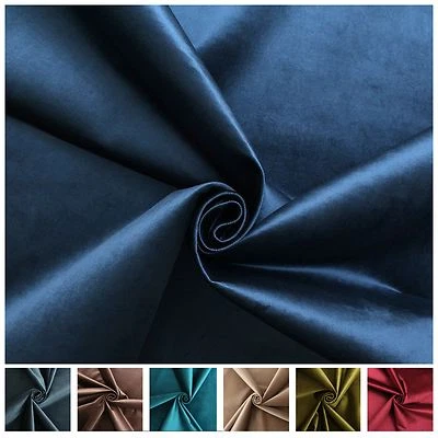 Shiny Velvet Fabric Smooth Luxury Thick Designer Material Cushion Upholstery - Image 1 of 2