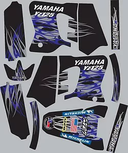 Gráficos para 1993-1995 Yamaha YZ125 YZ 125 Calcomanía Guardabarros Pegatinas - Imagen 1 de 2