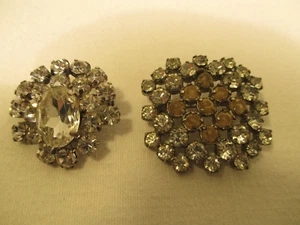 2 x spille da donna strass anni 40 gablonz art deco - Foto 1 di 2