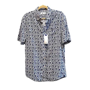 NEU Southern Tide Herren Leinen Hemd Small blau weiß Camp Short Slv blau Strand - Bild 1 von 9