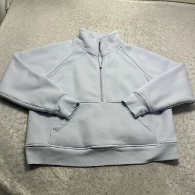 Danskin Sweatshirt Blue Mock Neck 1/2 Zip Fleece Womens Size Extra Large XL - Image 1 of 4