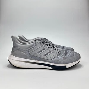 Adidas EQ21 Primegreen Gray Comfort Athletic Running Shoes Sneakers Men Size 12 - Picture 1 of 11