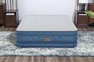 Bestway Luxury Snugable Top Air Bed Queen Size Inflatable Mattress Built-in Pump - Picture 1 of 9