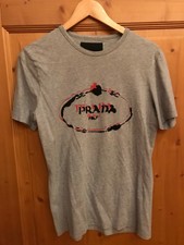 original Prada Milano Shirt M Abstrakt Made Ín Italy Stick L T-Shirt Art