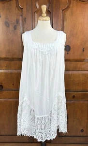 Vintage Katherine Harestad für weiße Rosen Designs viktorianischer Stil Spitze Nachthemd L - Bild 1 von 18