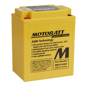 Motobatt AGM Battery for Yamaha YFU1 250 PRO HAULER 1989-1994 - Picture 1 of 4