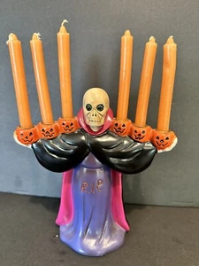 Halloween Skeleton Candelabra Russ Phantom Of Lights Vintage - Picture 1 of 10