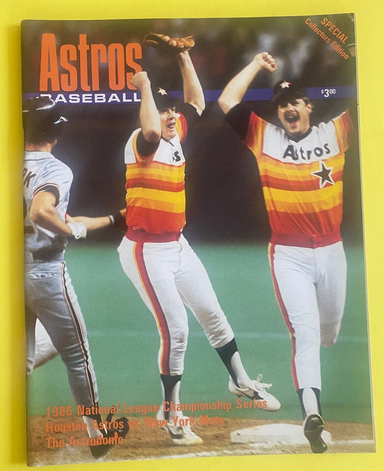 1986 NLCS Program New York Mets at Houston Astros Unscored Mike Scott  - Image 1 of 1