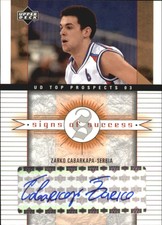 2003-04 UD Top Prospects Signs of Success #SSZC Zarko Cabarkapa Autograph 