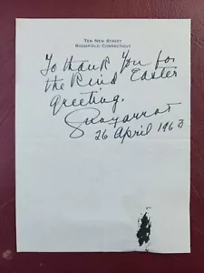 Autograph Geraldine Farrar American Opera Singer signed letter 1963 - Picture 1 of 3