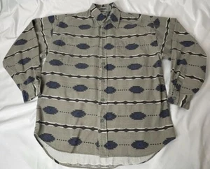 Herren Motto Hemd Southwestern Azteken Navajo Western Tribal L/S Button-Down Medium - Bild 1 von 17
