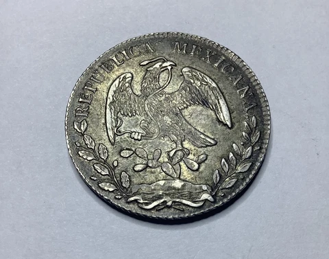 1874-Ca MM Mexico 8 Reales Silver Chihuahua Silver Coin Cover