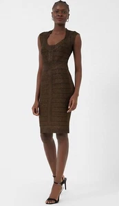 French Connection - Danni Crepe Cap Ärmelkleid, schwarz - Bronze | Größe 14 - Bild 1 von 4