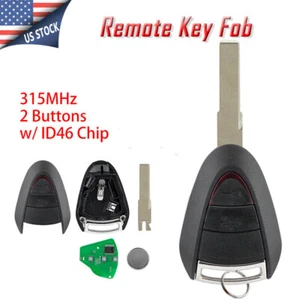 2 Button Smart Remote Car Key Fob for Porsche Cayman S Boxster 911 997 2005-2012 - Foto 1 di 8
