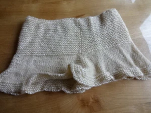 handgestrickter Schalkragen in creme - Bild 1 von 2