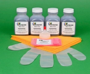 Kit Ricarica Toner (4) con Chip per Ricoh AC-205 AC-205L 412660 (Tipo 2185) 480gr. - Foto 1 di 1