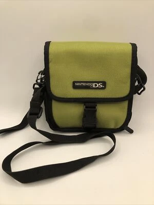 Nintendo DS Lime Green Travel Case w/ Shoulder Strap *Missing A Zipper Pull* - Image 1 of 4