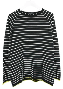SCOTCH & SODA Jumper Men's XL Pullover Cashmere Blend Knitted Striped Black - Picture 1 of 8