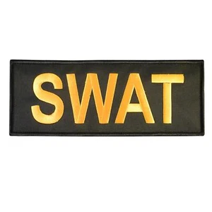 SWAT large XL 10x4 inch POLICE law enforcement tactical embroidery hook patch - Picture 1 of 5